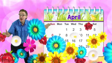 April _ Calendar Song for Kids _ Month of the Year Song _ Jack Hartmann_哔哩哔哩_bilibili