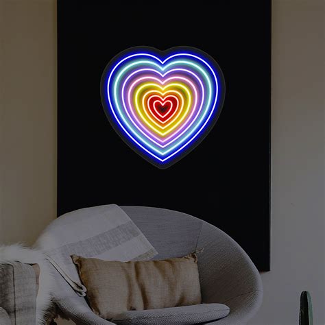 Animated Rainbow Heart Neon Sign | CRAZY NEON® – Crazy Neon