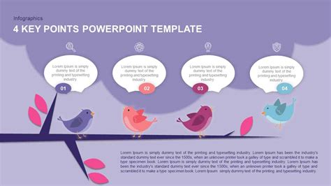 4 Key Points PowerPoint Template and Keynote Slide