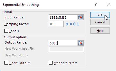 Exponential Smoothing in Excel - Step by Step Tutorial