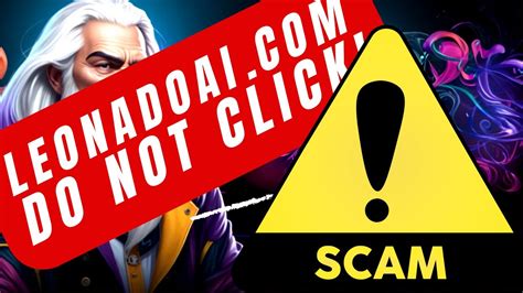 Leonado AI SCAM Warning - Do not click - YouTube