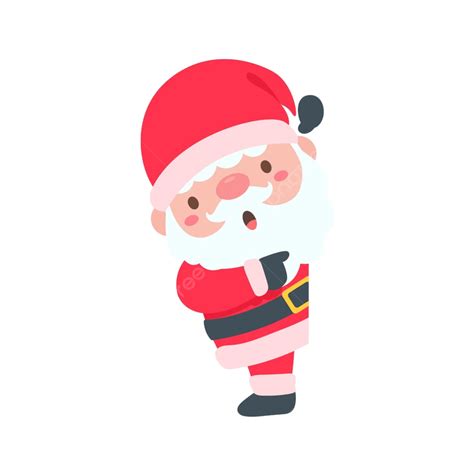 Santa Claus Cartoon Character With Blank Sign For Decorating Christmas Greeting Cards, Festive ...