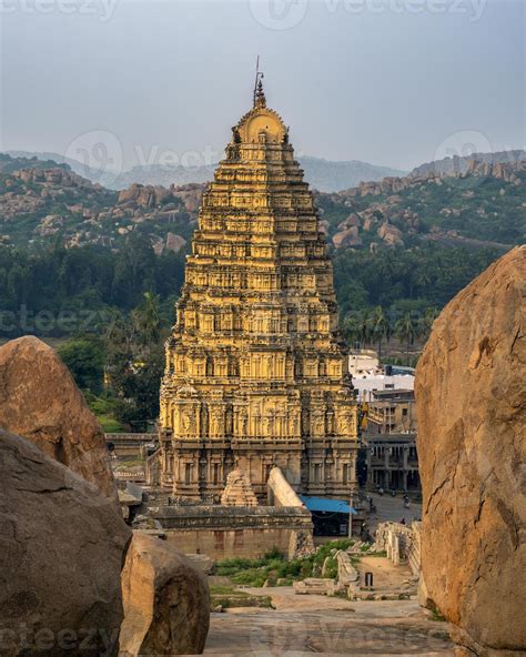 Virupaksha Temple dedicated to lord Shiva is located in Hampi in India ...