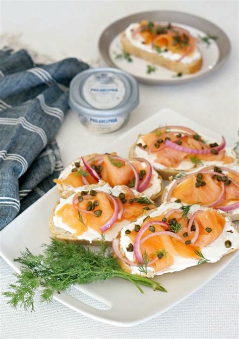 Smoked Salmon Toasts with Fried Capers - Forks and Folly