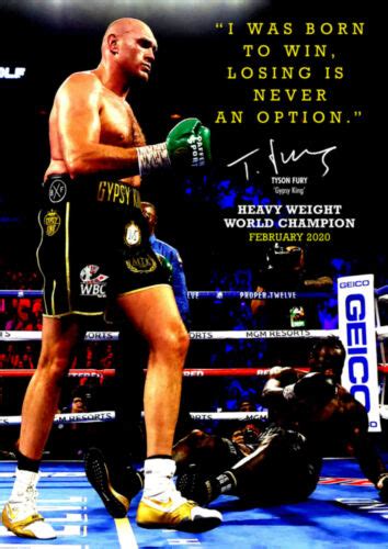 Tyson Fury Poster - Gypsy King motivational boxing quotes #19 - Print ...