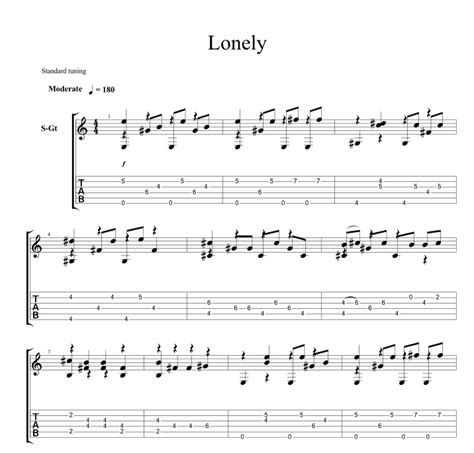 ♥Vianne Laurencia♥°•.★: Guitar Tab : Lonely [2NE1] (arranged by Sungha ...