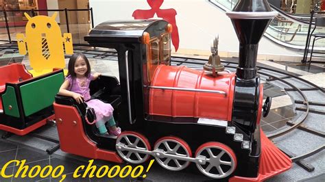 Train Ride! Mall Indoor Kiddie Train Ride w/ Maya, Marxlen and Mommy Rhea - Summer 2015 - YouTube