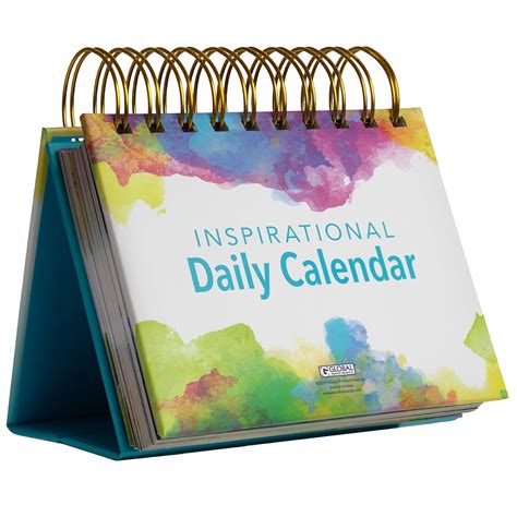 Excello Global Products Motivational & Inspirational Perpetual Daily Flip Calendar With Self ...