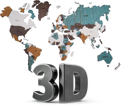 Mapamundi 3d el mejor para decorar la pared de tu despacho