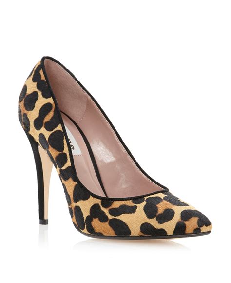 Dune Attar Pointed Court Shoes in Brown (Leopard Print) | Lyst