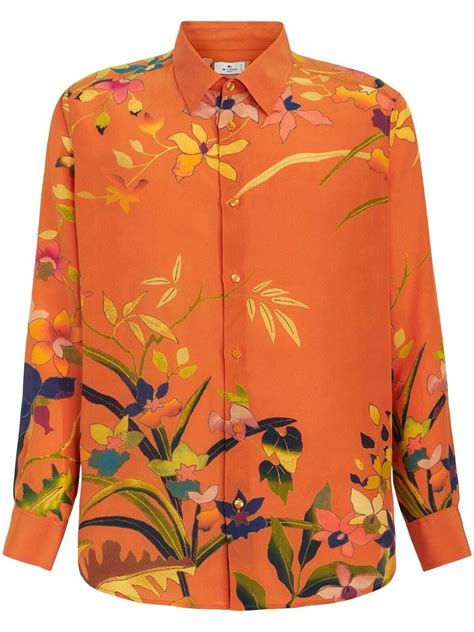 ETRO floral-print Silk Shirt - Farfetch