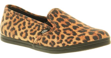 Vans Slip On Lo Pro Leopard Black | Lyst