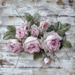 Pink Roses On Wood Art Free Stock Photo - Public Domain Pictures