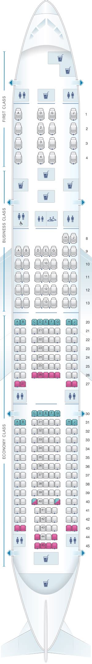 Seat Map American Airlines Boeing B777 200 | SeatMaestro.com