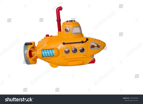 Toy Yellow Submarine On White Background Stock Photo 1643296786 ...