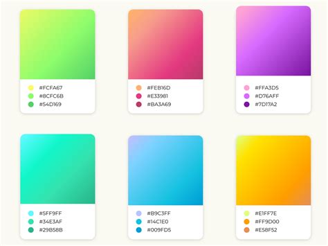 Three Color Gradient Palette Exploration by Swetha Anand on Dribbble