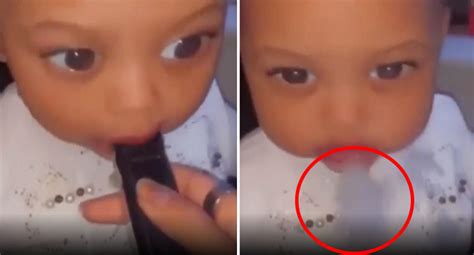 Disturbing video shows baby smoking vape