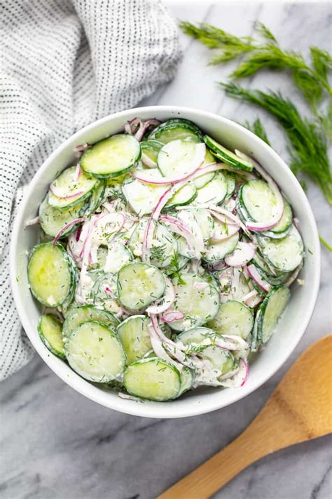 Easy Creamy Cucumber Salad