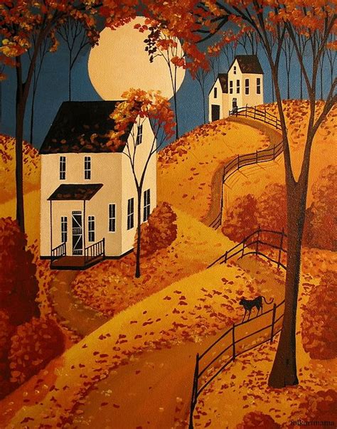 fall folk art paintings - Yahoo Image Search Results | Folk art painting, Americana art, Autumn art