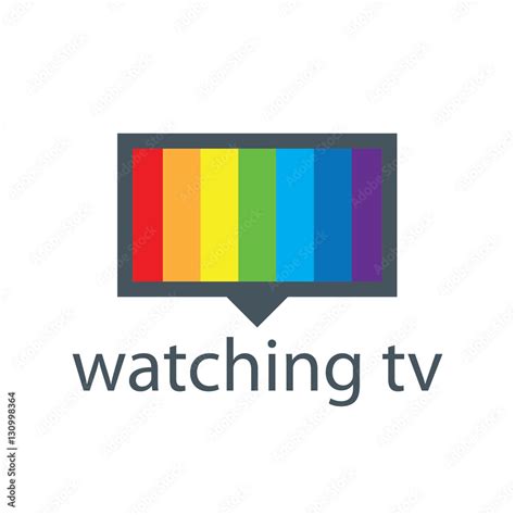 vector logo with a spectrum in the TV screen Stock Vector | Adobe Stock