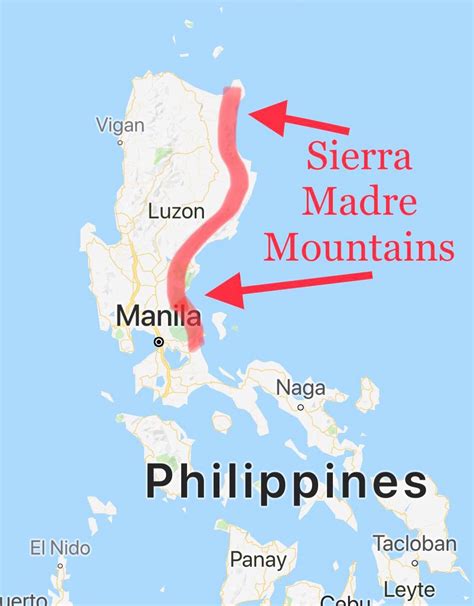 Sierra Madre Philippines Map - Carina Vivienne