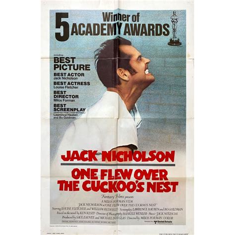 ONE FLEW OVER THE CUCKOO'S NEST U.S. Movie Poster - 27x41 in. - 1975