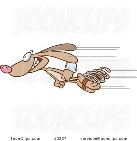 Cartoon Fast Rabbit Shooting past with Springs #3227 by Ron Leishman