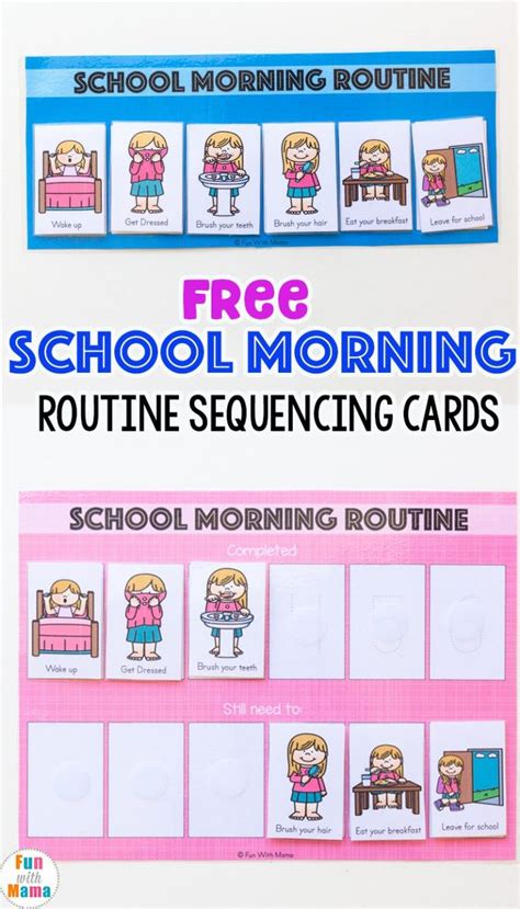 Kids Schedule Morning Routine For School | Kids schedule, Morning ...