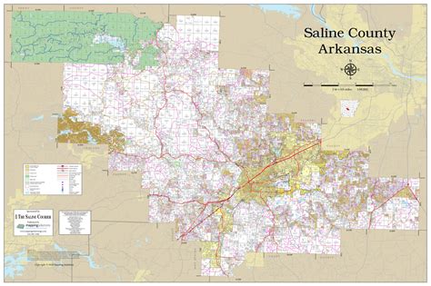 Saline County Arkansas 2023 Wall Map | Mapping Solutions