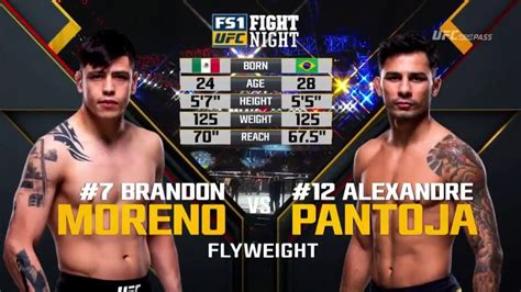 Brandon Moreno vs Alexandre Pantoja Full Fight UFC Fight Night 129 ...