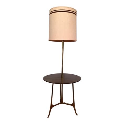 Mid-Century Modern Tray Table Floor Lamp | Chairish
