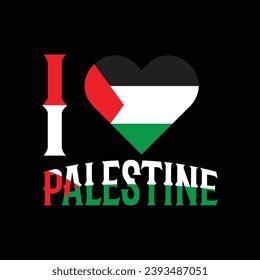 Love Palestine Love Palestine T Shirt Stock Vector (Royalty Free ...