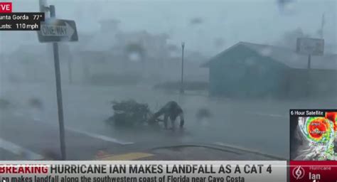 Jim Cantore Gets Hit By Flying Tree Branch In 100 MPH Winds During Live ...