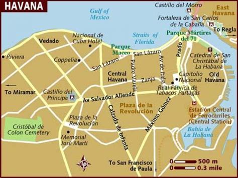 Map of Havana - Map Habana (Cuba)