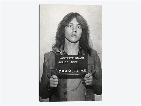 Axl Roses Mugshot 1982 Black Canvas Wall Art by TOMADEE | iCanvas