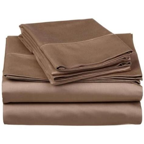 530 Thread Count Egyptian Cotton Split King Sheet Set Solid Taupe ...