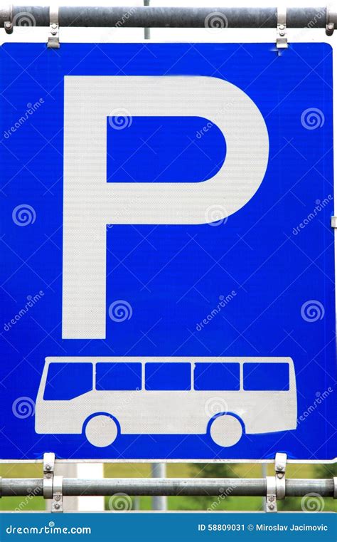 Bus parking sign stock image. Image of highway, public - 58809031