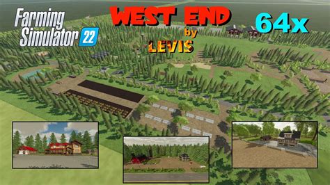 LS22 Maps & Gebäude Maps West End 64x Karte 2.3.0.4 für Landwirtschafts Simulator 22