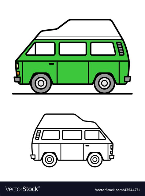 A classic camper van Royalty Free Vector Image