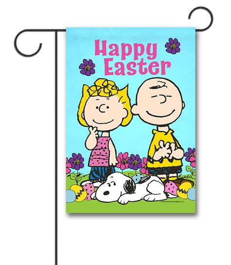 Buy: PEANUTS® Happy Easter Snoopy & Friends – Garden Flag Flagology.com