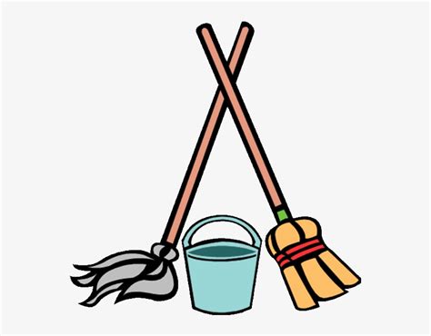 Png Royalty Free Download Broom Transparent Cleaning - Mop And Bucket Cartoon - 691x706 PNG ...