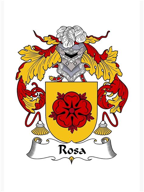 "Rosa Coat of Arms/Family Crest" Spiral Notebook by carpediem6655 | Redbubble