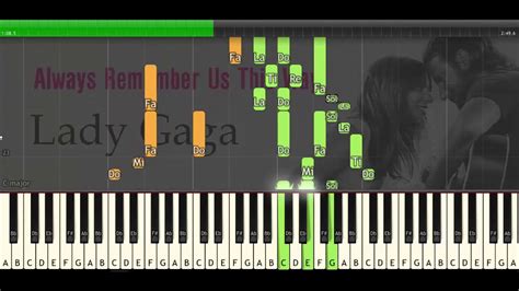 always remember us this way (piano chords) - YouTube