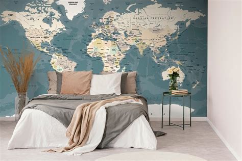 Wallpaper vintage world map | Dovido.com