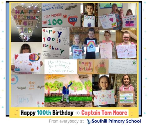 A VERY Happy 100th Birthday to Captain Tom Moore! - Southill Primary School