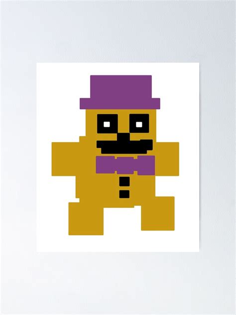 "FNAF Psychic Friend Fredbear 8-bit" Poster for Sale by mattwilldo | Redbubble