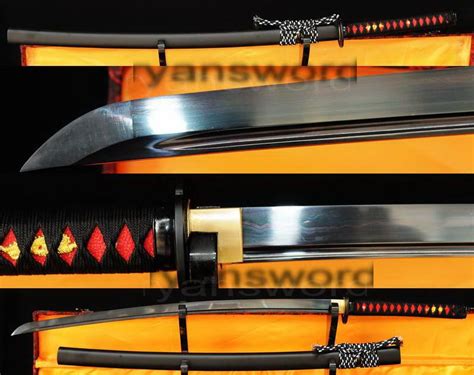 Damascus Black Folded Steel Japanese Samurai Katana Sword