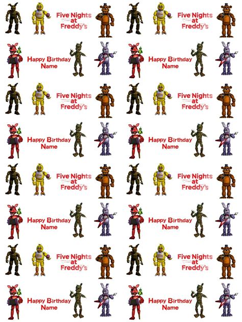 Five Nights At Freddy's Personalised Birthday Wrapping Paper 3 Designs ADD NAME | eBay