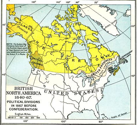 British North America Map | Cities And Towns Map