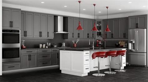 Stone Grey Shaker Kitchen Cabinets - RTA Cabinet Store